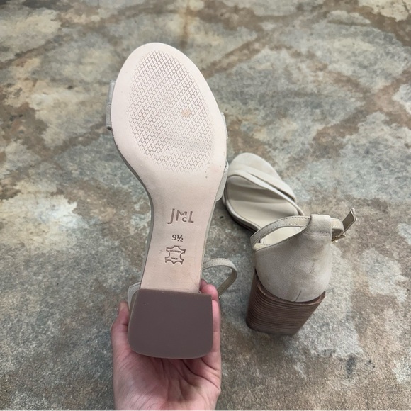J. McLaughlin Size 9.5 Beige Block Heel Ankle-Strap Sandals - Picture 9 of 9